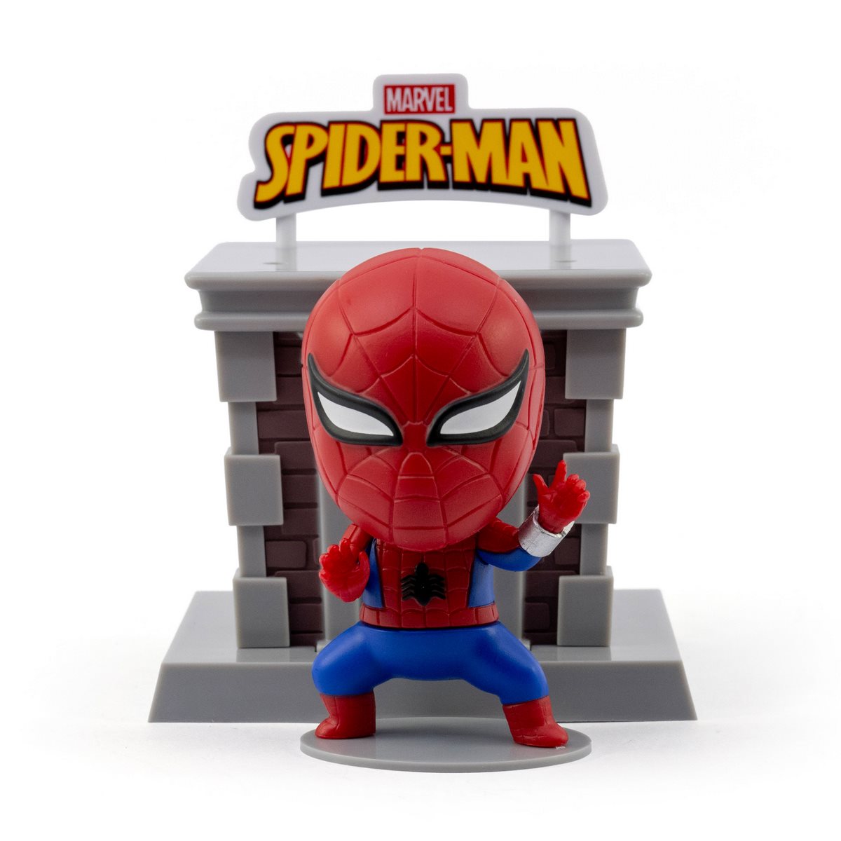 Figura Spiderman 8 Cms Con Escenario Edificio - Japanese Spider - Man